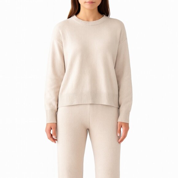 Naked Cashmere Kaia Sweater S Pink Beige 100% Cashmere Crewneck Pullover - Picture 1 of 7